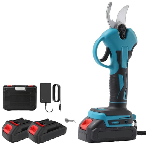 Elektrisk Beskærer, 1200W Effekt, 30mm Skærediameter, Børsteløs Motor,Med 2XBatteri