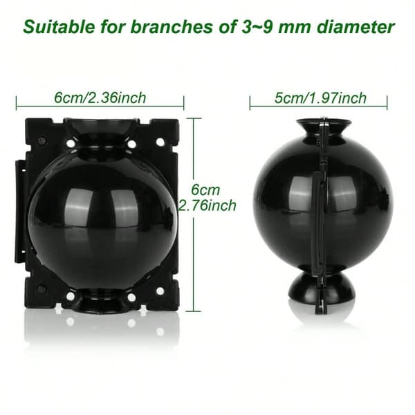 OBOSOE Air Layering pods Genbrugbare Plante Rooting Device Plante Rooting Grow Box Genbrugbare Propagation Box Plante Transplantation Ballyellow 20pcs