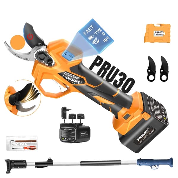 Pruning Shear, Børsteløs Motor, Wolframstål Klinge,pru30 y med pole