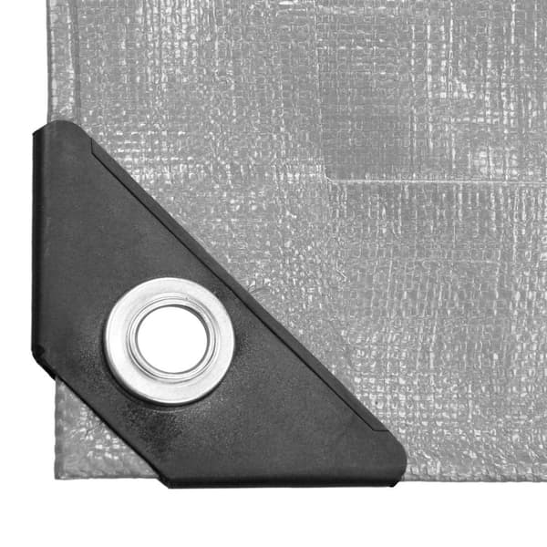 ECD Germany presenning tyg presenning med öglor 1,5x6m 9m² 180g / m² grå tillverkad av polyeten formbeständig vattentät rivskyddande presenning båt
