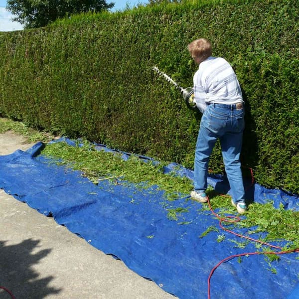 ECD Germany presenning tyg presenning med öglor 3x5m 15m² 260g / m² blå gjord av polyeten mögelbeständig vattentät rivskyddande presenning båt
