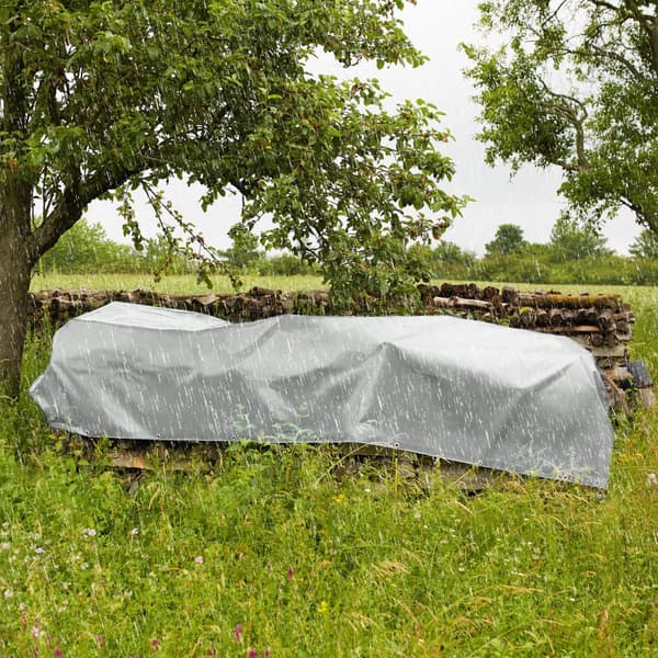 Presenning, vandtæt grå - 4 x 6 m