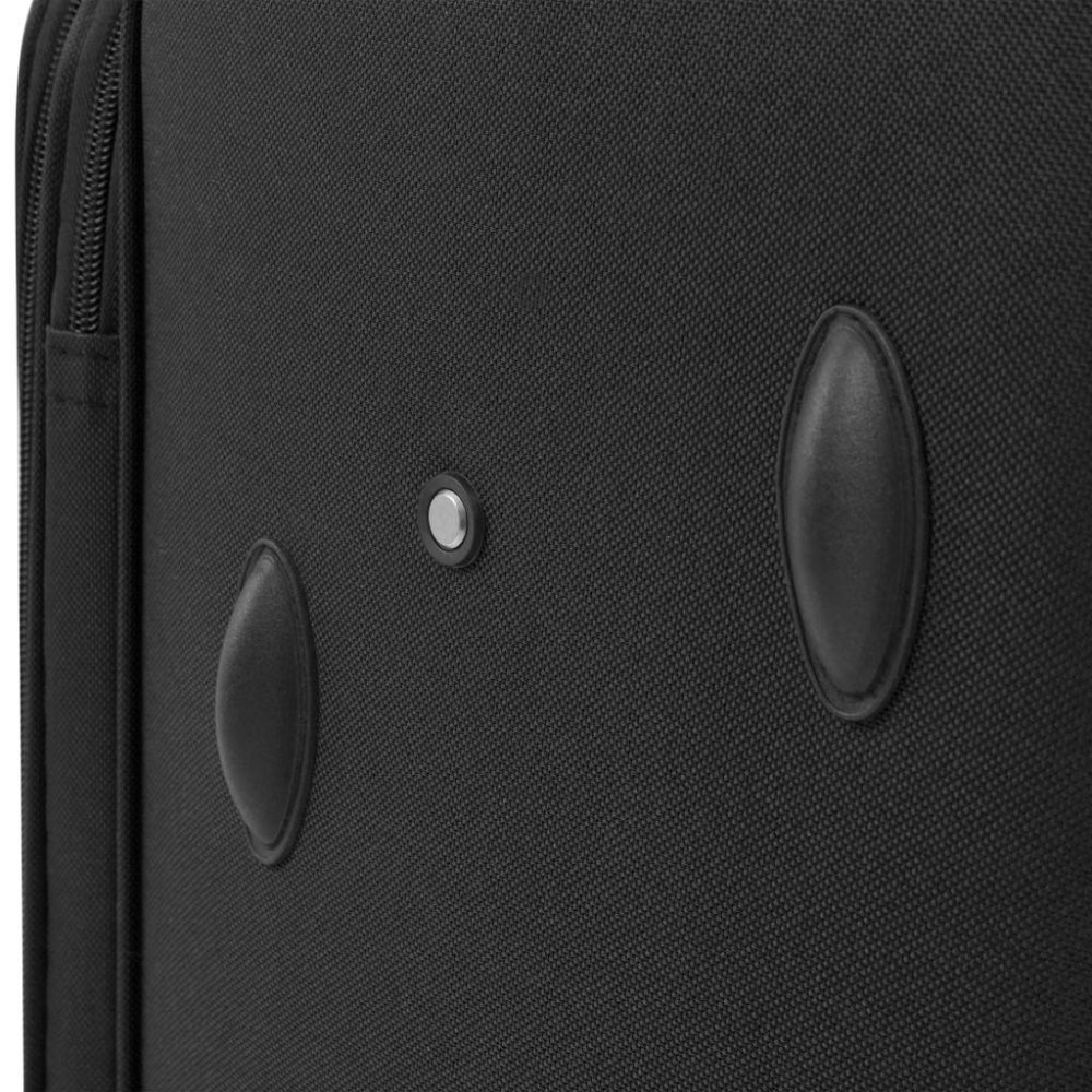 Resväskor 3 svart soft case
