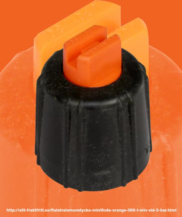 Flatstrålemunstycke miniflöde orange, 0,66 l/min vid 3 bar