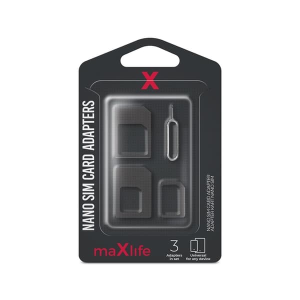 Maxlife Nano SIMkort-adapters + Simkortöppnare