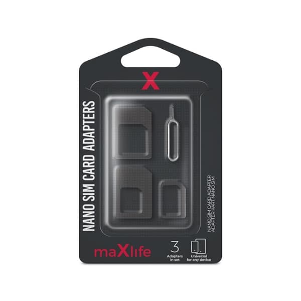 Maxlife Nano SIMkort-adapters + Simkortöppnare