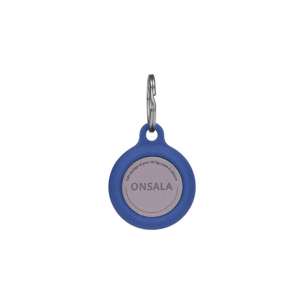 Onsala Airtag Holder Silicone Blue with Keyring
