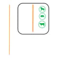 Miniatyrbillede 2 af 2: Pastormatic Stave Hegn Fiber 120 Cm 50 Enheder Gylden