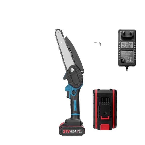 Elektrisk beskärningssåg, 21V kraft, uppladdningsbar och enhandshantering, 6 tum 2 batteri EU set2, EU