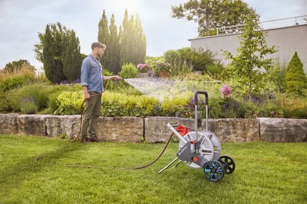 GARDENA CleverRoll M Easy slangvagn i metall, 25 m flexslang