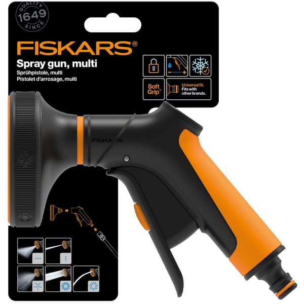 Fiskars Sprinklerpistol multifunktion. front tr