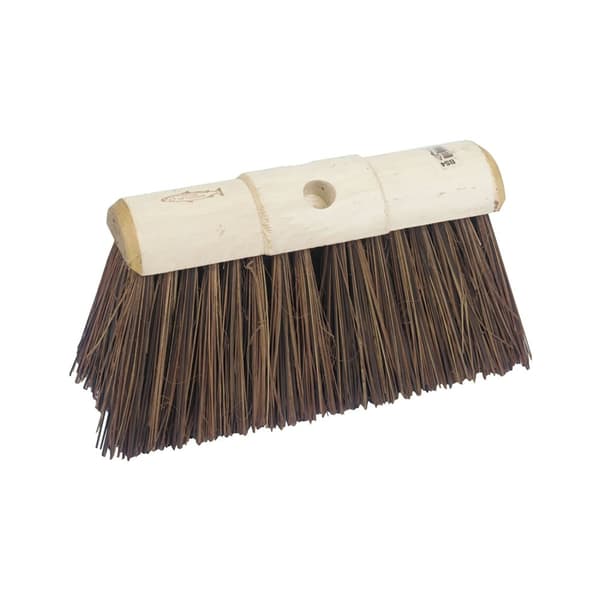 Hillbrush Trade Stiff Yard Broom Brown 33cm