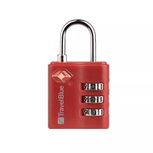 travelblue 2 x TSA 3 dial combi lock, Mixed Black,Blue or Red