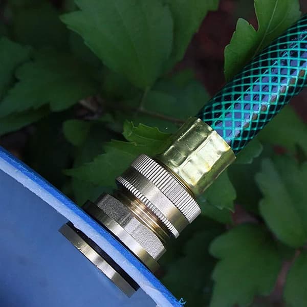 1/2" Brass Water Tank Connector - 2 Pieces Connector for Faucet, Rain Bucket - 4.2cm Socket