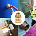 Miniatyrbild 5 av 5: 1/2" Brass Water Tank Connector - 2 Pieces Connector for Faucet, Rain Bucket - 4.2cm Socket