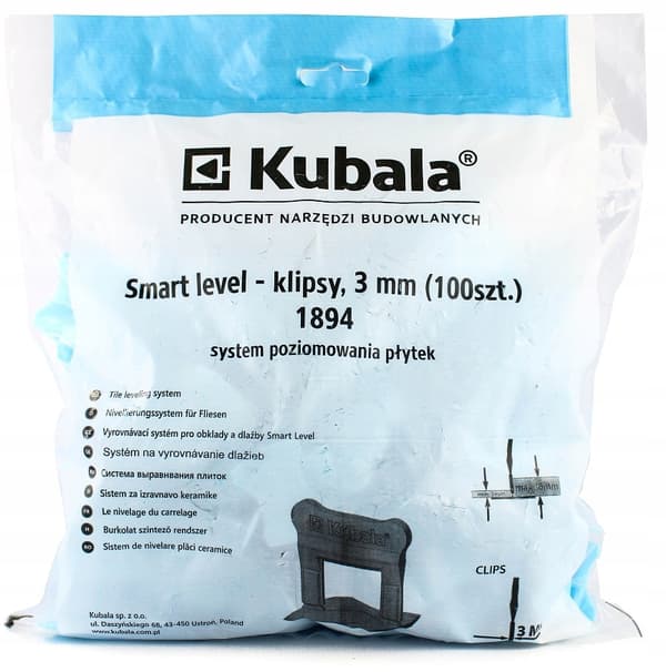 KUBALA NIVELLERINGSSYSTEMKLIPS 3 mm 100 stk. 1894