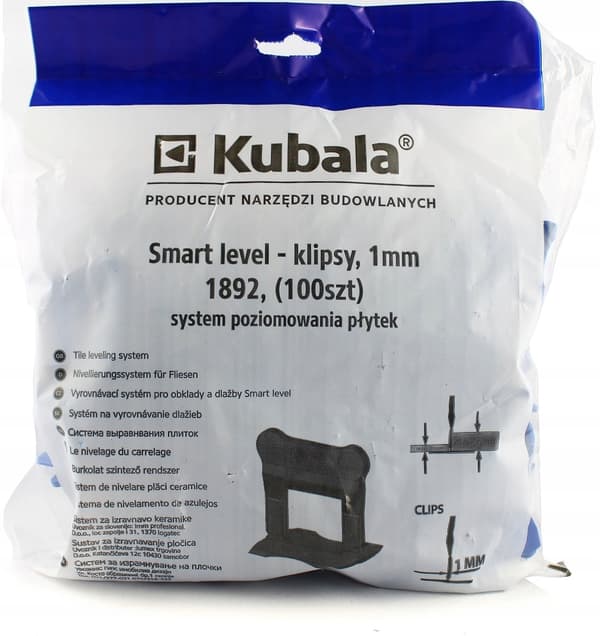 KUBALA VAATOITUSJÄRJESTELMÄN PIDIKKEET 1mm 100kpl 1892