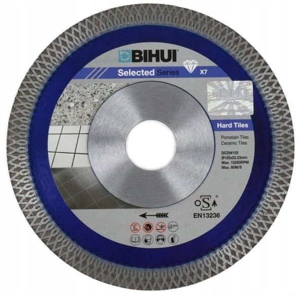 BIHUI B-SPEEDY DIAMANTSKIVE TIL GRES-FLISER 125 MM TYKKE 1,4 MM - DCDM125