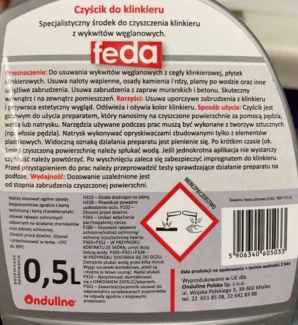 Feda klinkerrens 0,5 l