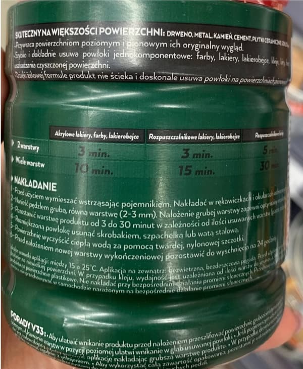 Universalmiddel til fjernelse af gamle belægninger 1 l