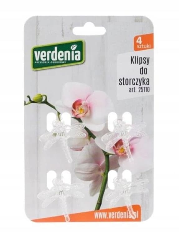 Gennemsigtige guldsmedklemmer til orkideer 4 stk.
