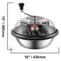 Miniatyrbillede 2 af 2: Bladskål Trimmer, Manuel Knoptrimmer, Rustfrie Stålblade, 16 tommer skål