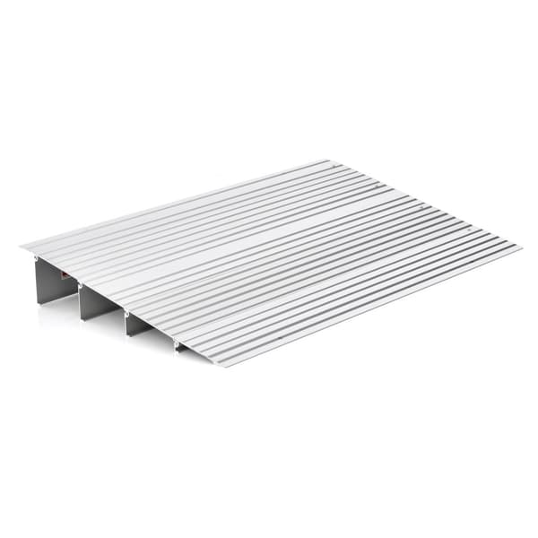 Dørtrinsindgangsrampe, 34x16,5x3 tommer/34x21x4 tommer/34x26x5 tommer, Sølv