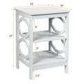 Miniatyrbillede 4 af 8: Natbord, 16x16x24 tommer, Hvid
