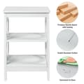 Miniatyrbillede 5 af 8: Natbord, 16x16x24 tommer, Hvid