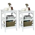 Miniatyrbillede 8 af 8: Natbord, 16x16x24 tommer, Hvid