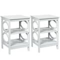 Miniatyrbillede 1 af 8: Natbord, 16x16x24 tommer, Hvid