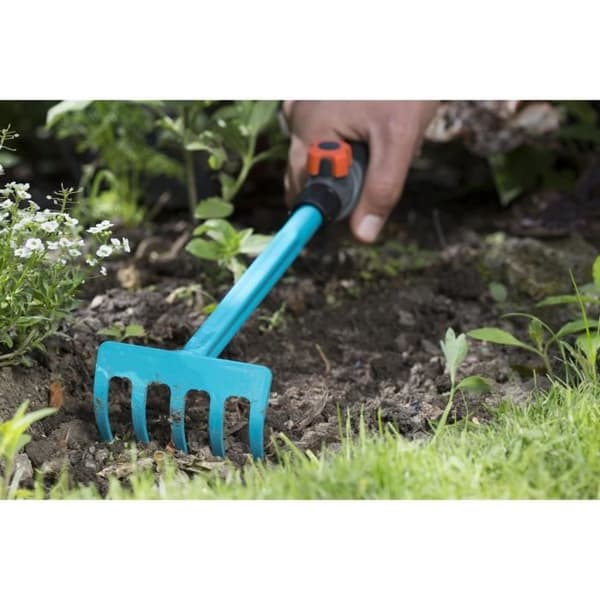 GARDENA Combisystem® blomklo - 5 tänder - Rostfritt stål - Verktyg för att lossa och kratta jorden