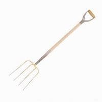 Gödselgaffel - SILVERLINE - D-handtag av lövträ - 4 pinnar - 750mm