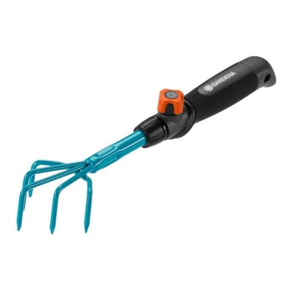 GARDENA Combisystem® blomklo - 3 tänder - Rostfritt stål - Verktyg för att lossa och lufta jorden