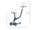 Miniatyrbillede 4 af 10: Qplay Sema 3i1 blå scooter