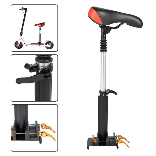 El-scooter Säte, Justerbar Höjd 45-65 cm, Lättviktsdesign, Bekväm PU Sadeln