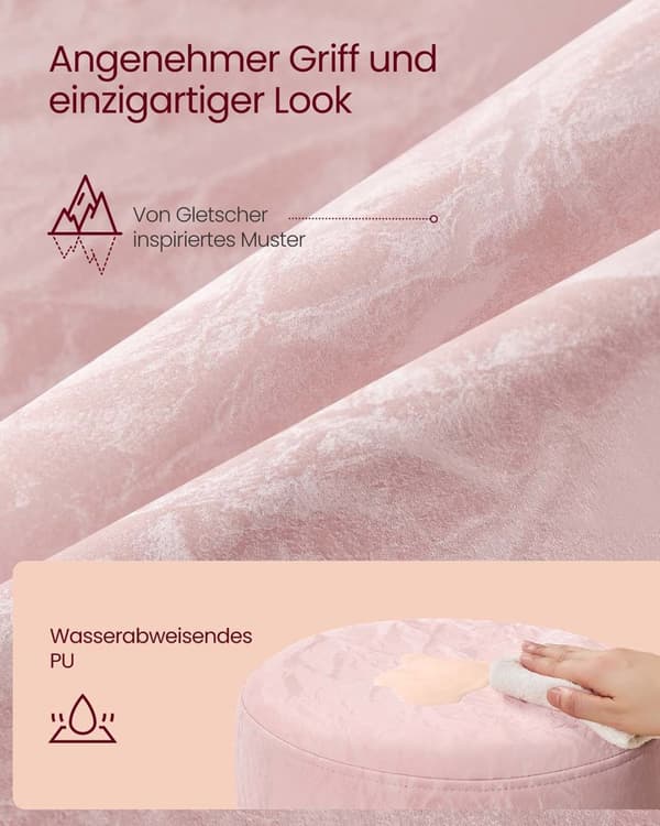 In hoogte verstelbaar en 360° draaibaar make-up krukje in pastelroze