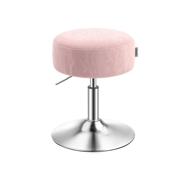 In hoogte verstelbaar en 360° draaibaar make-up krukje in pastelroze