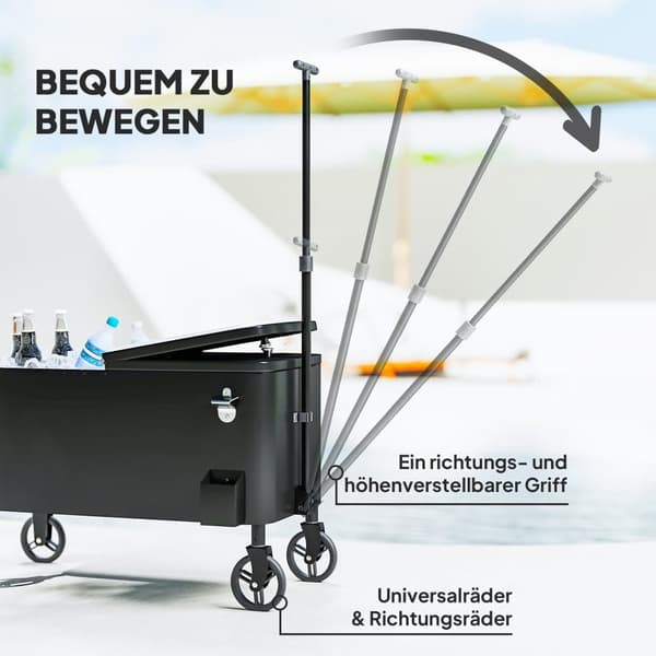 Kølevogn, 76L, 87x46x120 cm, Sort