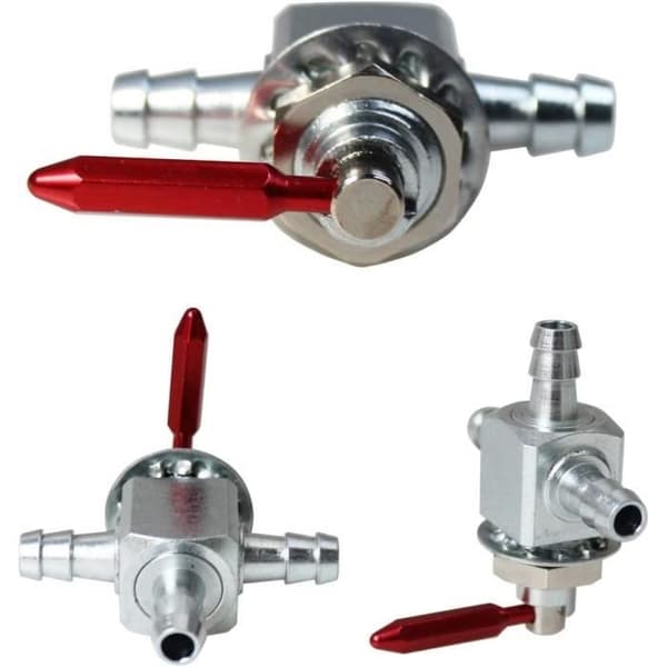 3-vägs bränslekran anodiserad metall 3-läges gräsklippartraktor kompatibel med Exmark 1-633347 Hustler 745059 Scag 482212 Lawn