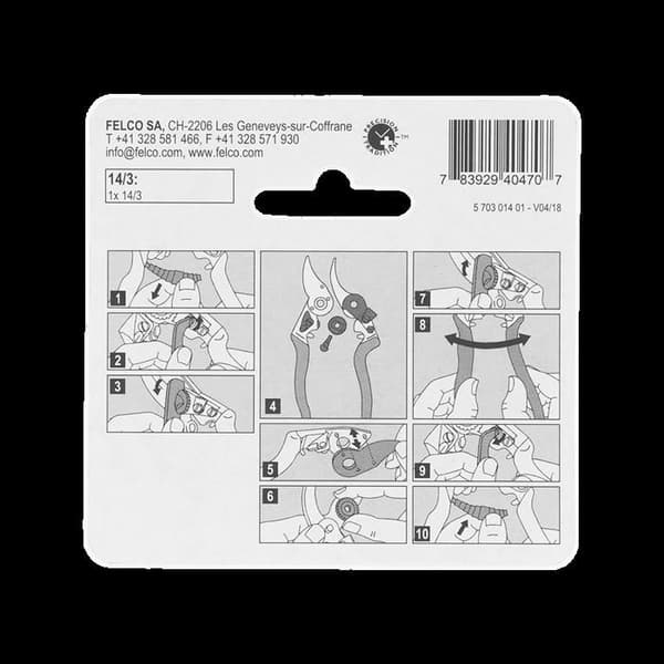 FELCO 14/3 Reservblad för sekatörer (passar till modellerna FELCO 14-15, röd)