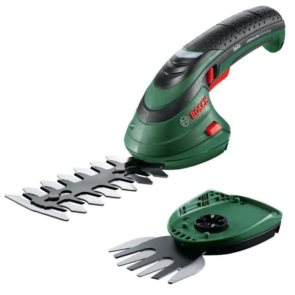Sax - BOSCH - ISIO 3.6V med set med 2 blad - Skulptera dina buskar och häckar enkelt
