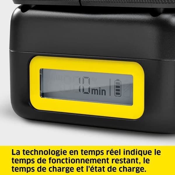 KARCHER POWER 36V / 2,5 Ah batteri med LCD-skärm och snabbladdare