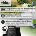 Miniatyrbild 3 av 5: vhbw Batteri kompatibel med Robomow Premium RC302/304/304u/306/308/308u/312/312u - ersättning för BAT7000B, MRK7005A- (Li-Ion,