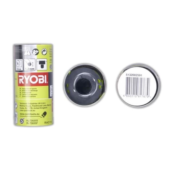 Set med 3 spolar + lina för trimmers - RYOBI - ø 1,2 mm