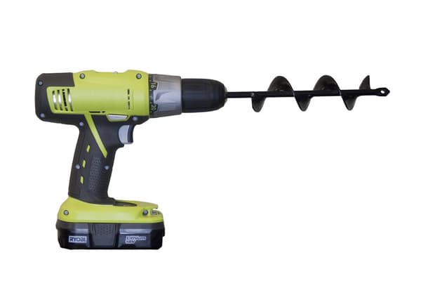Jordborr till borrmaskin 22 cm stål Svart