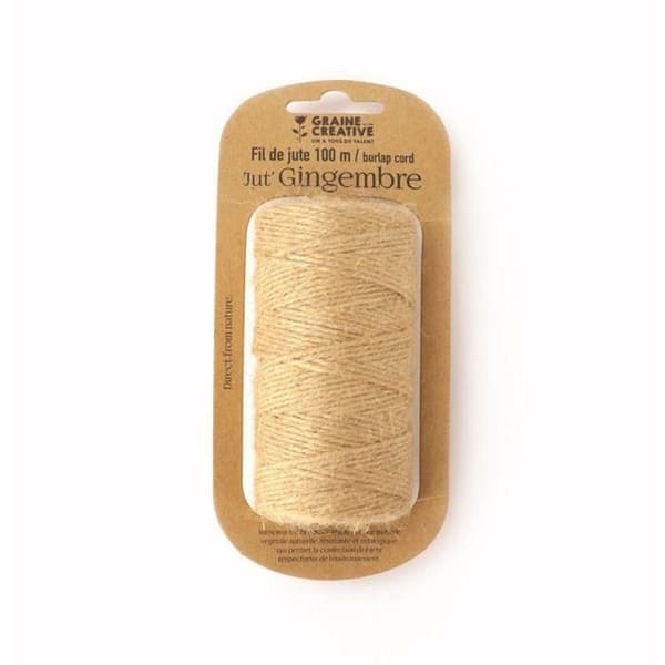 Jutegarnspole - Naturell - 100 m x 2 mm