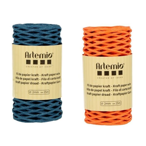 2 spolar azurblå/orange krafttråd