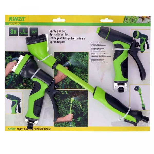 Justerbart Sprayhuvud / Spray Gun för trädgård - 3 delar