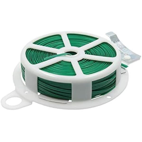 Plastiserad tråd - FERRESTOCK - 100 m spole - Beständig mot väder och vind - Grön färg - Multifunktionell